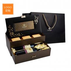 中秋節禮品盒定制-月餅紅酒禮品盒